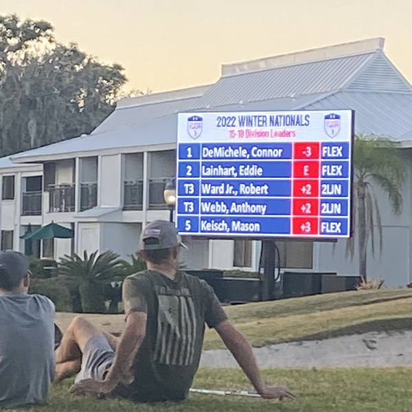 Leaderboard on course 3