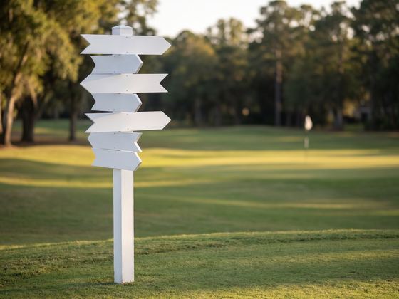 Custom Course Accessories: Directional Sign