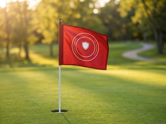Custom Course Accessories: Pin Flag, Single Sided
